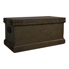 Used Workman's Trunk, English, Pine, Carriage Chest, Victorian, circa 1880