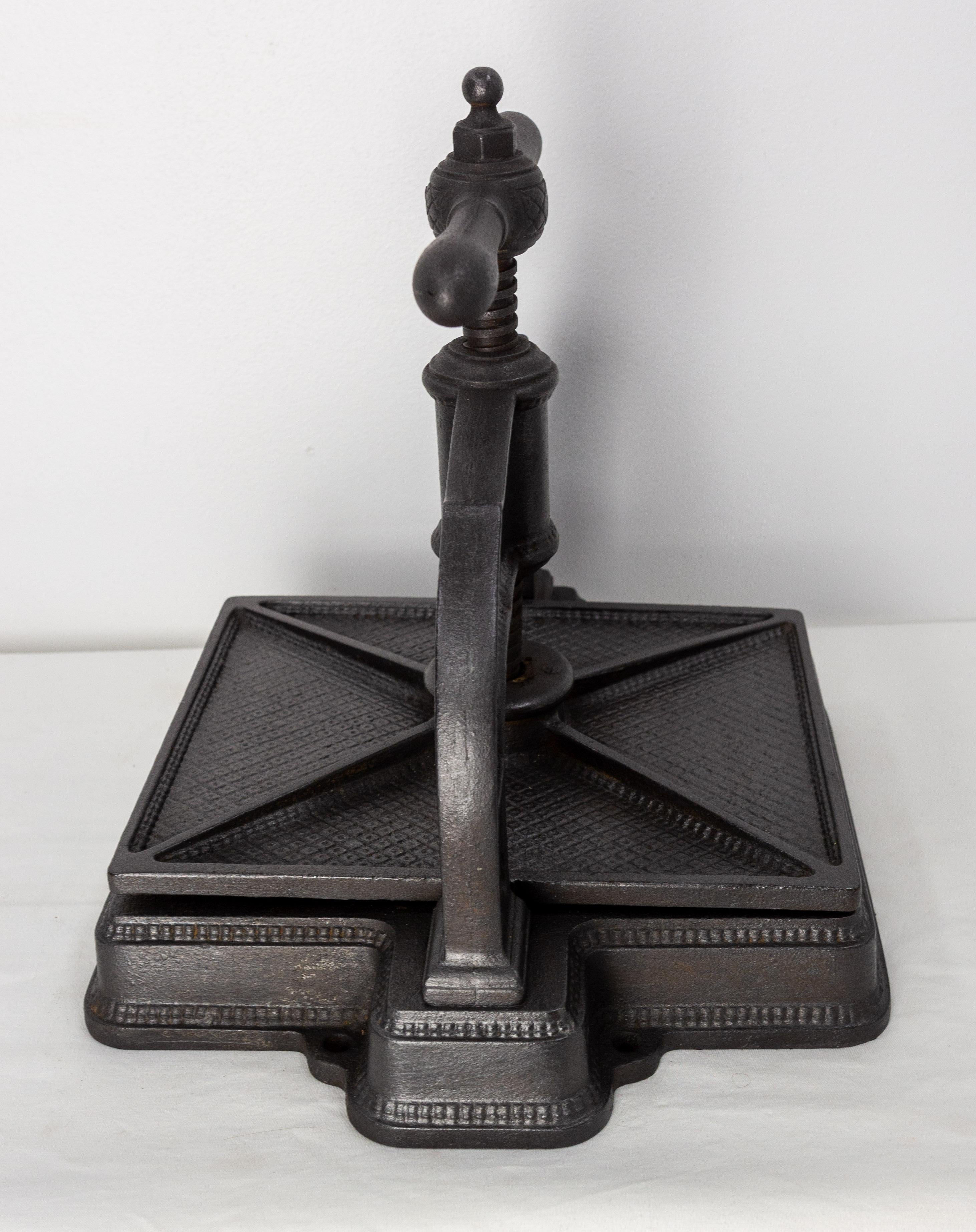 Industrial Antique Workshop Book Press Wrought Iron, France, circa 1850 For Sale