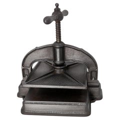 Antique Workshop Book Press Wrought Iron, France, circa 1850