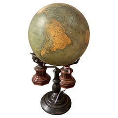 Antique World Globe On Stand French