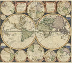Antique World Map by P. Schenk '1706'