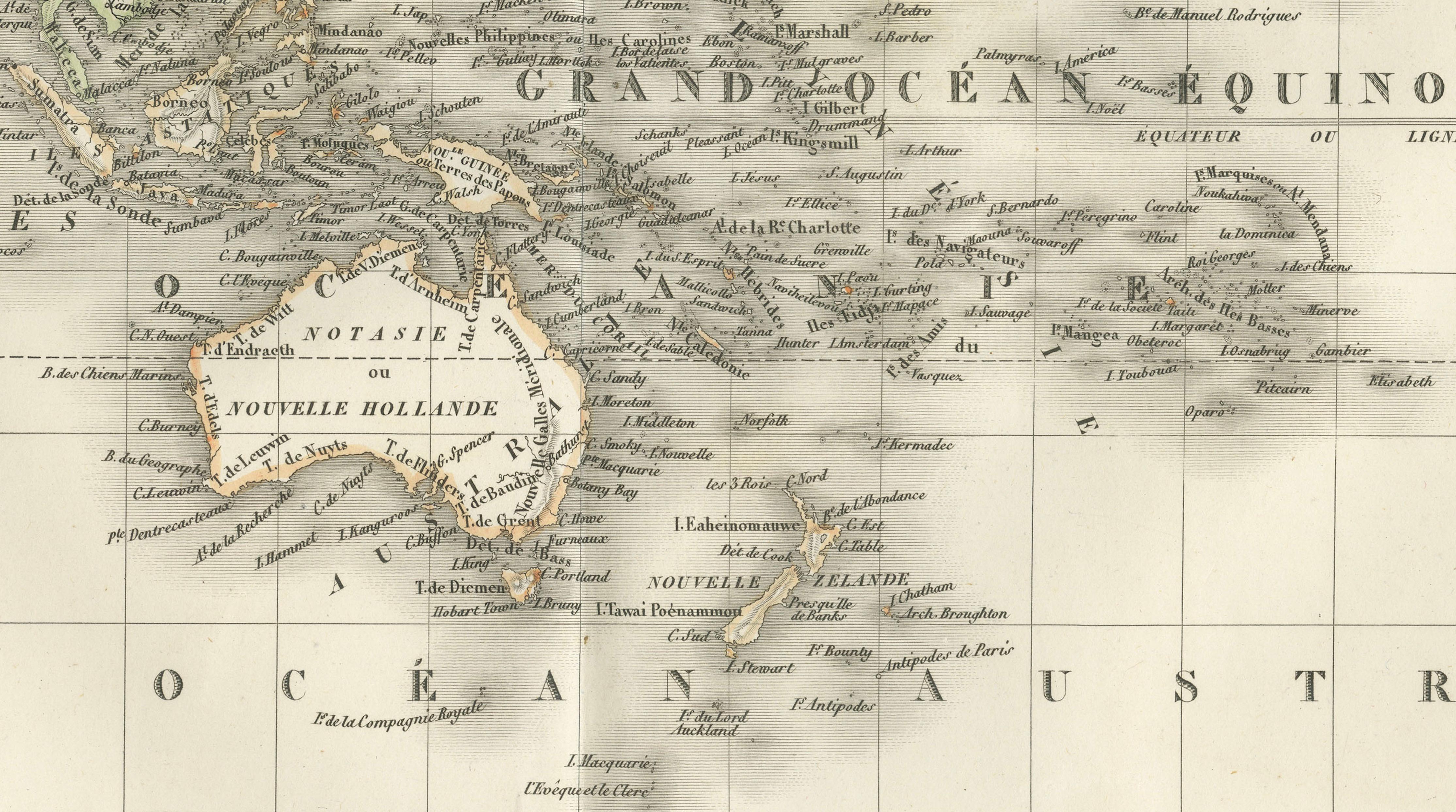 Antique World Map on Mercator Projection – Lapie, Paris, 1838