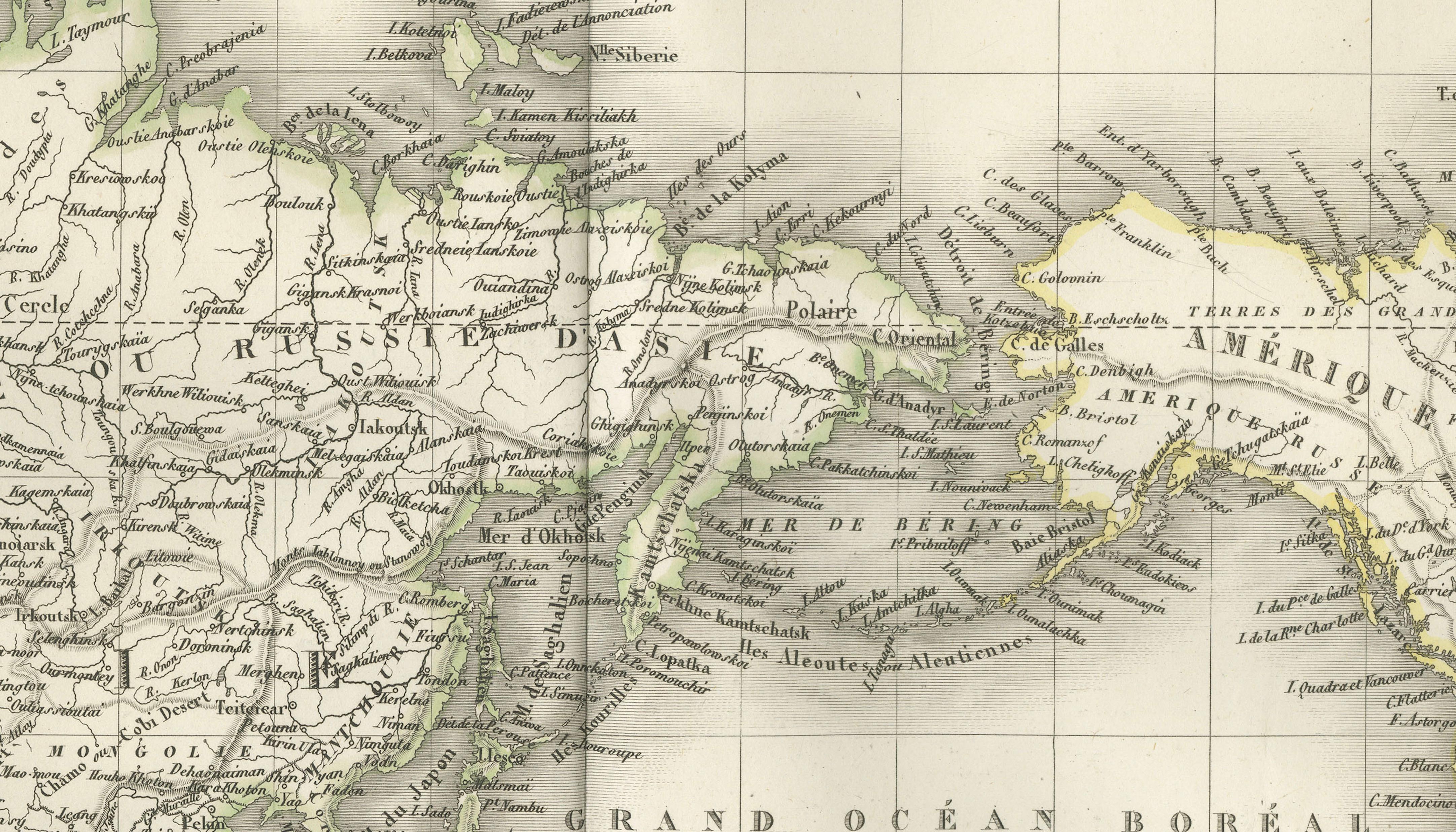 Antique World Map on Mercator Projection – Lapie, Paris, 1838
