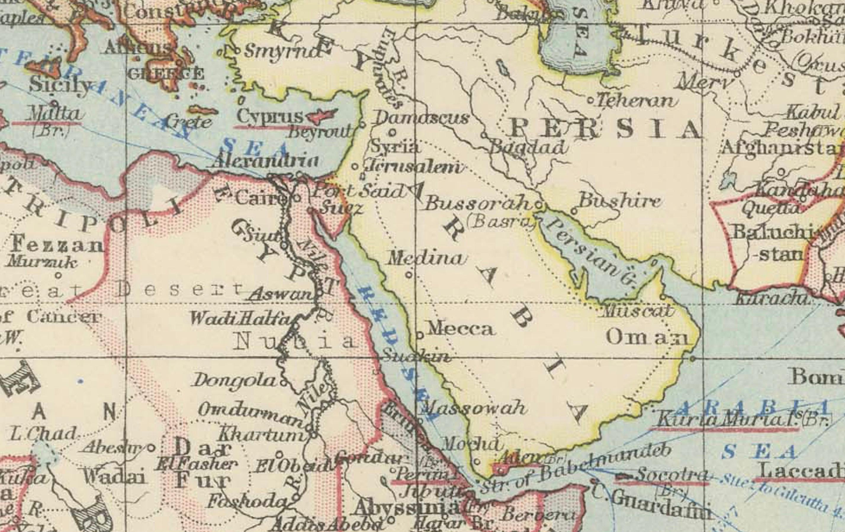 Ancienne carte du monde sur la projection de Mercator, courants océaniques et routes commerciales 1903 Bon état - En vente à Langweer, NL