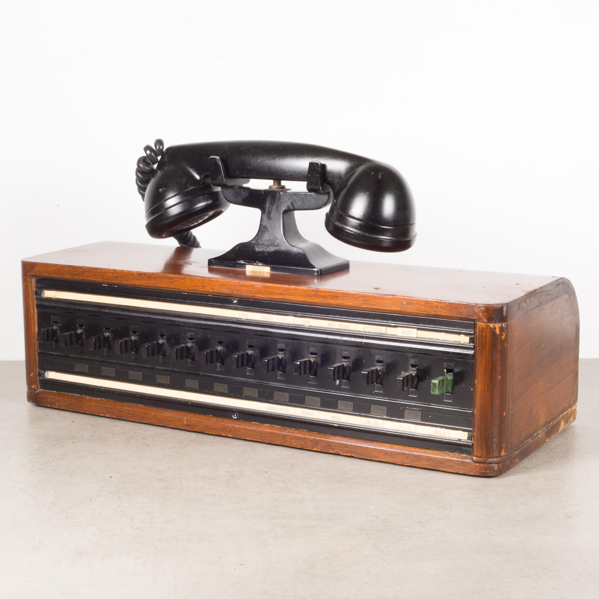 Mid-Century Modern Antique World War 2 Era US Navy Bakelite Switch Board Phone c.1940