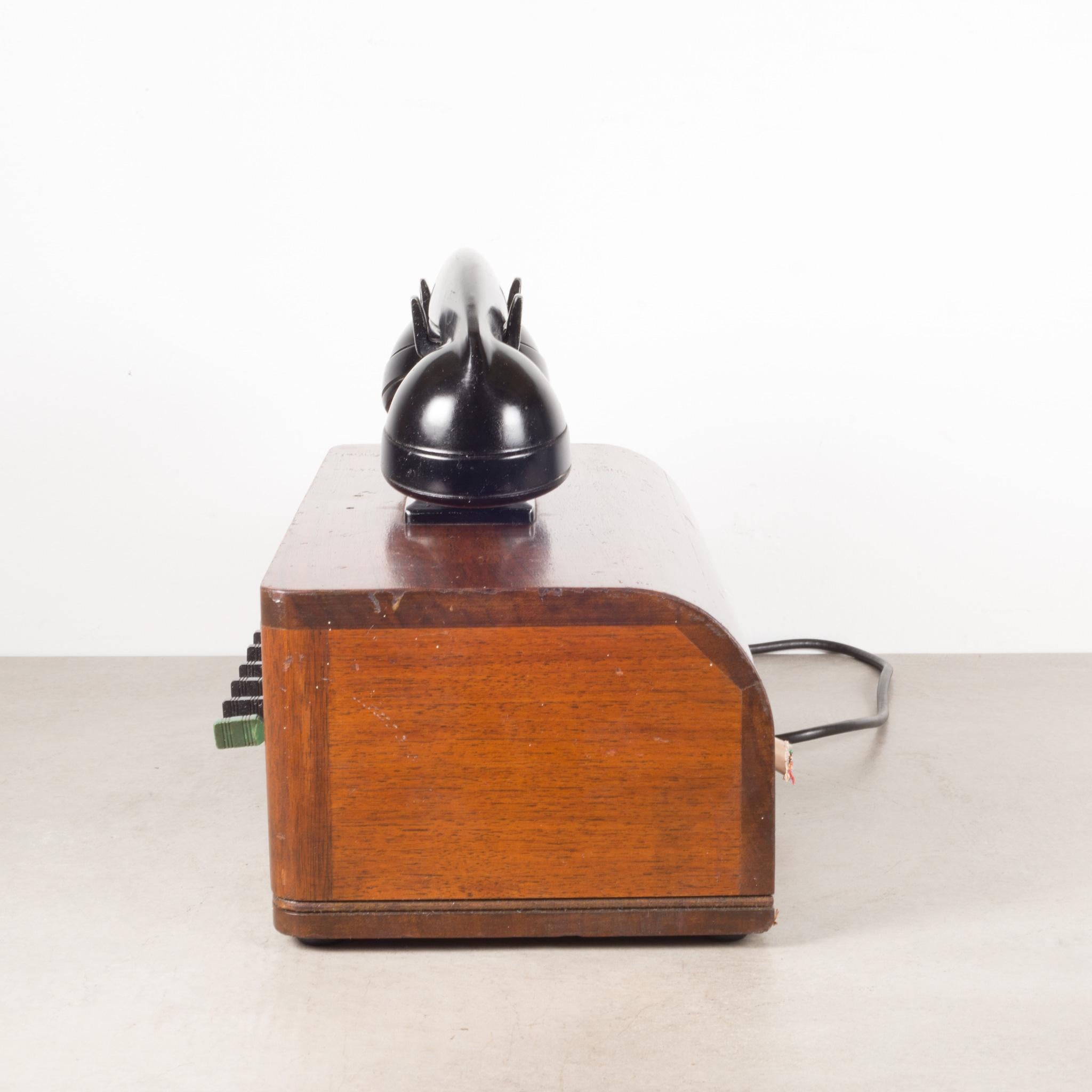 Industrial Antique World War ll Era US Navy Bakelite Switch Board Phone, c.1940