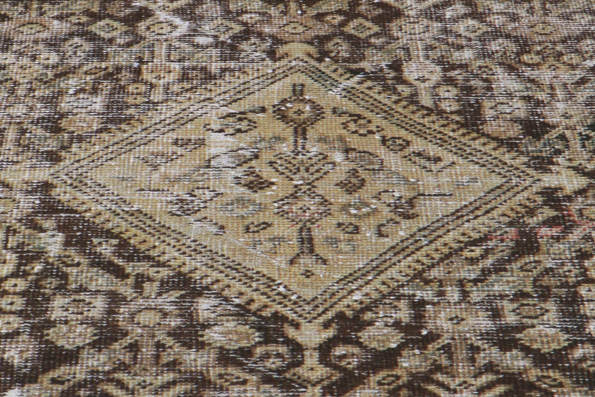 20th Century Antique-Worn Persian Mahal Rug, Relaxed Refinement Meets Rugged Beauty For Sale