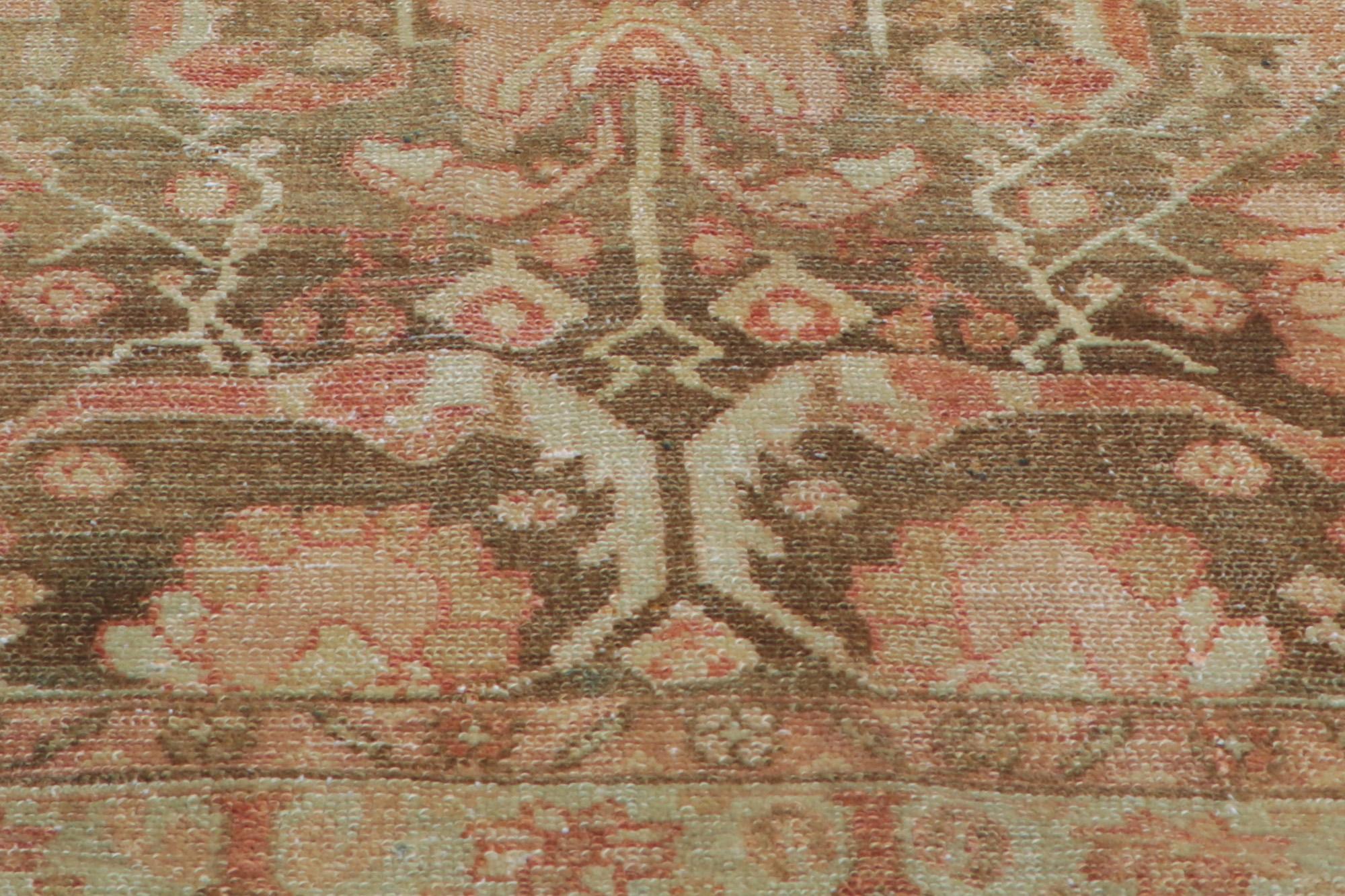 Antique-Worn Persian Malayer Rug, Earth-Tone Elegance Meets Relaxed Refinement For Sale 5