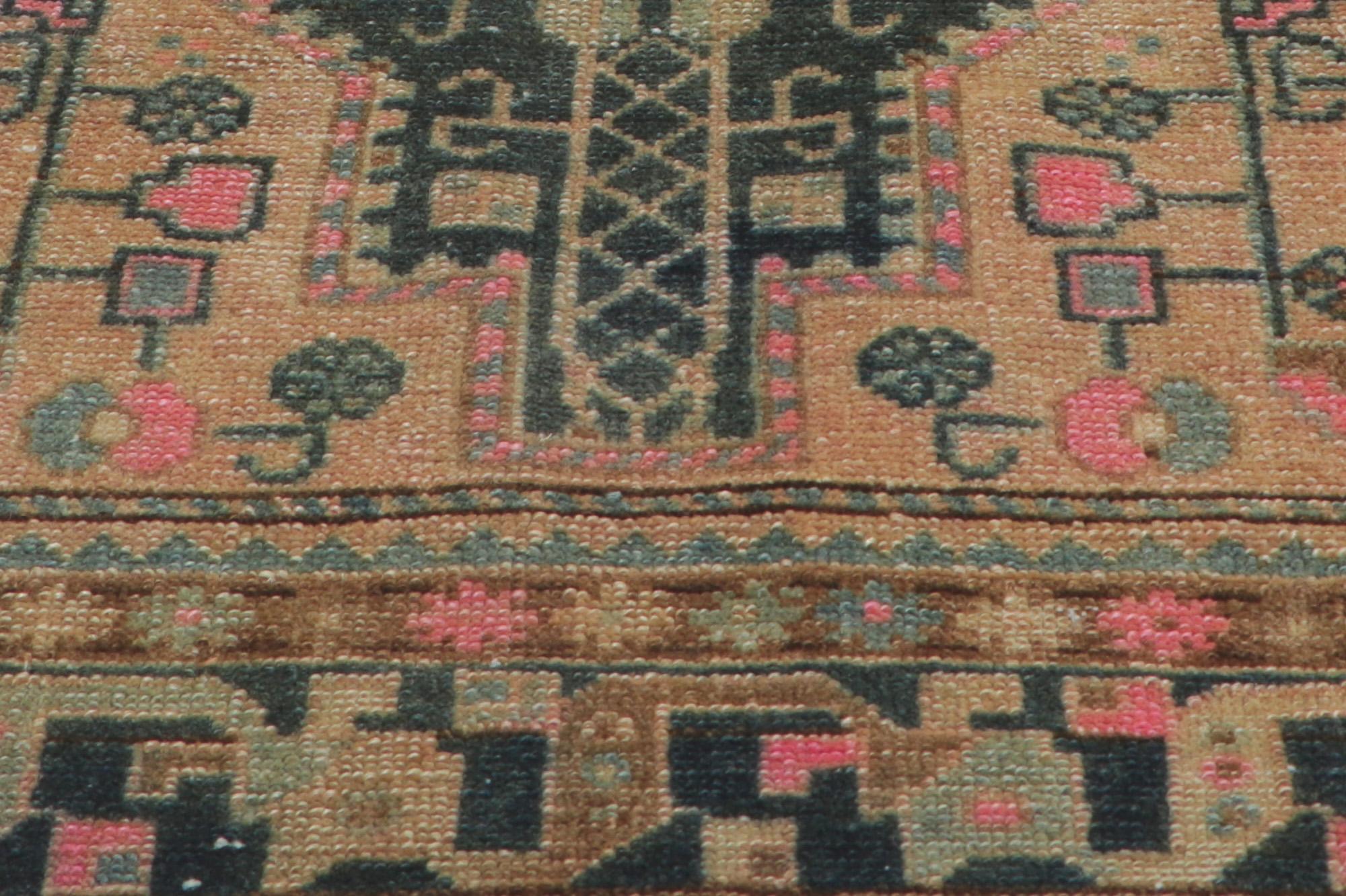 Wool Antique-Worn Persian Malayer Rug, Nomadic Charm Meets Bohemian Elegance For Sale