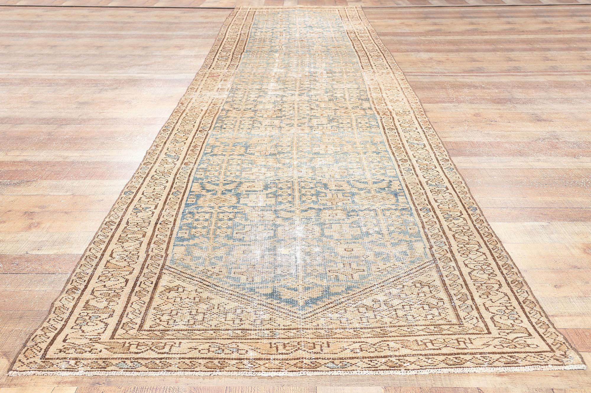 Antique-Worn Persian Malayer Rug, Relaxed Refinement Meets Quiet Sophistication For Sale 2