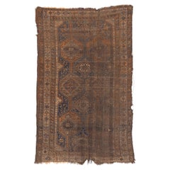 Antique-Worn Persian Shiraz Rug, Tribal Enchantment Meets Laid-Back Luxury