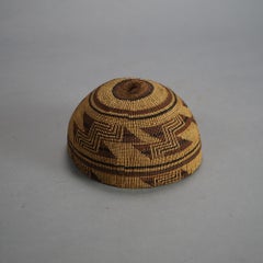 Antique Woven Reed Native American Indian Basket C1920