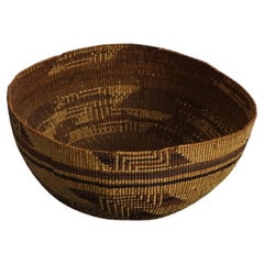 Antique Woven Reed Native American Indian Basket C1920