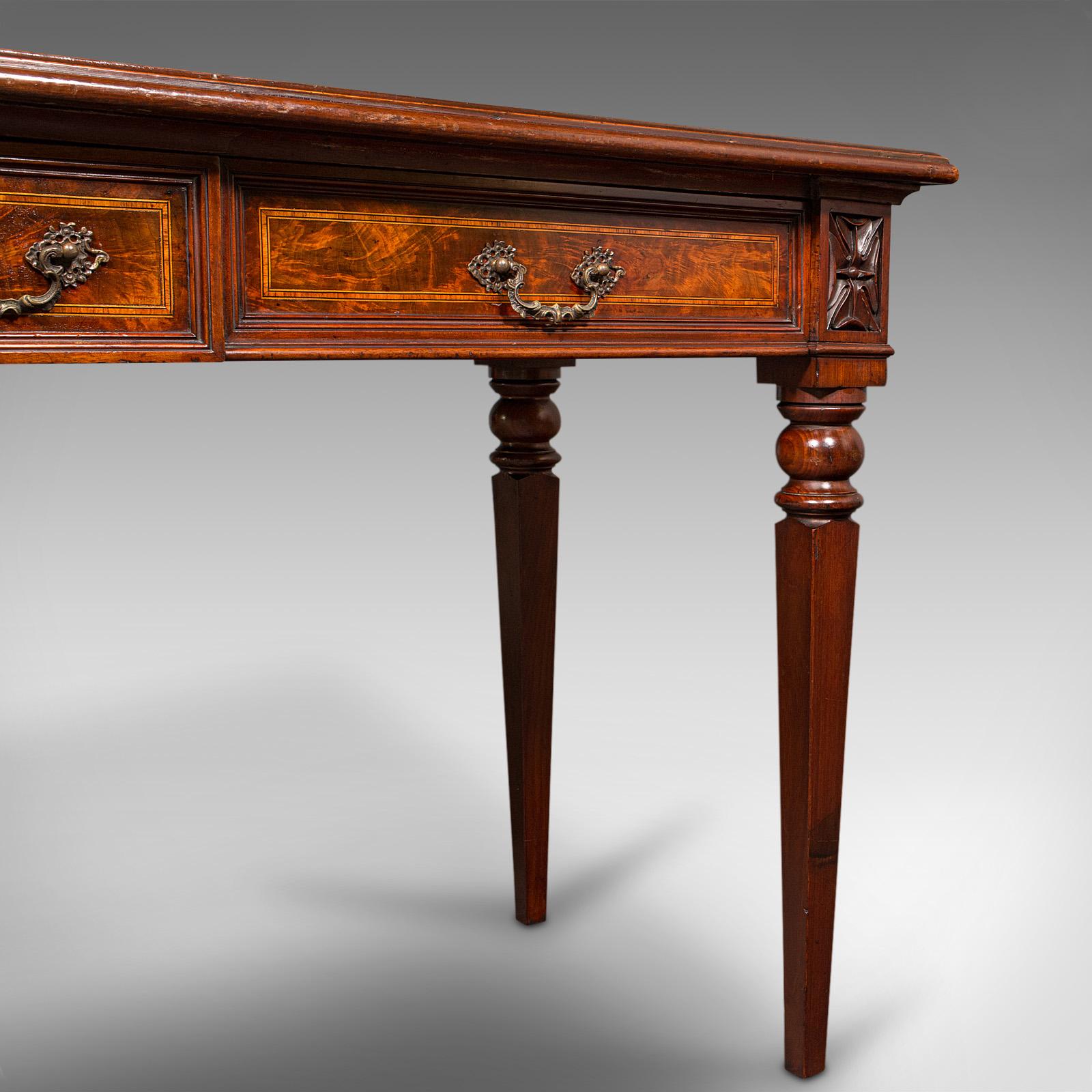 Antique Writer's Desk, English, Inlay, Side, Serving Table, Georgian, C.1800 For Sale 5