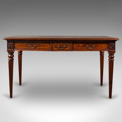 Bureau d'écrivain anglais ancien, incrusté, table de service, géorgien, vers 1800