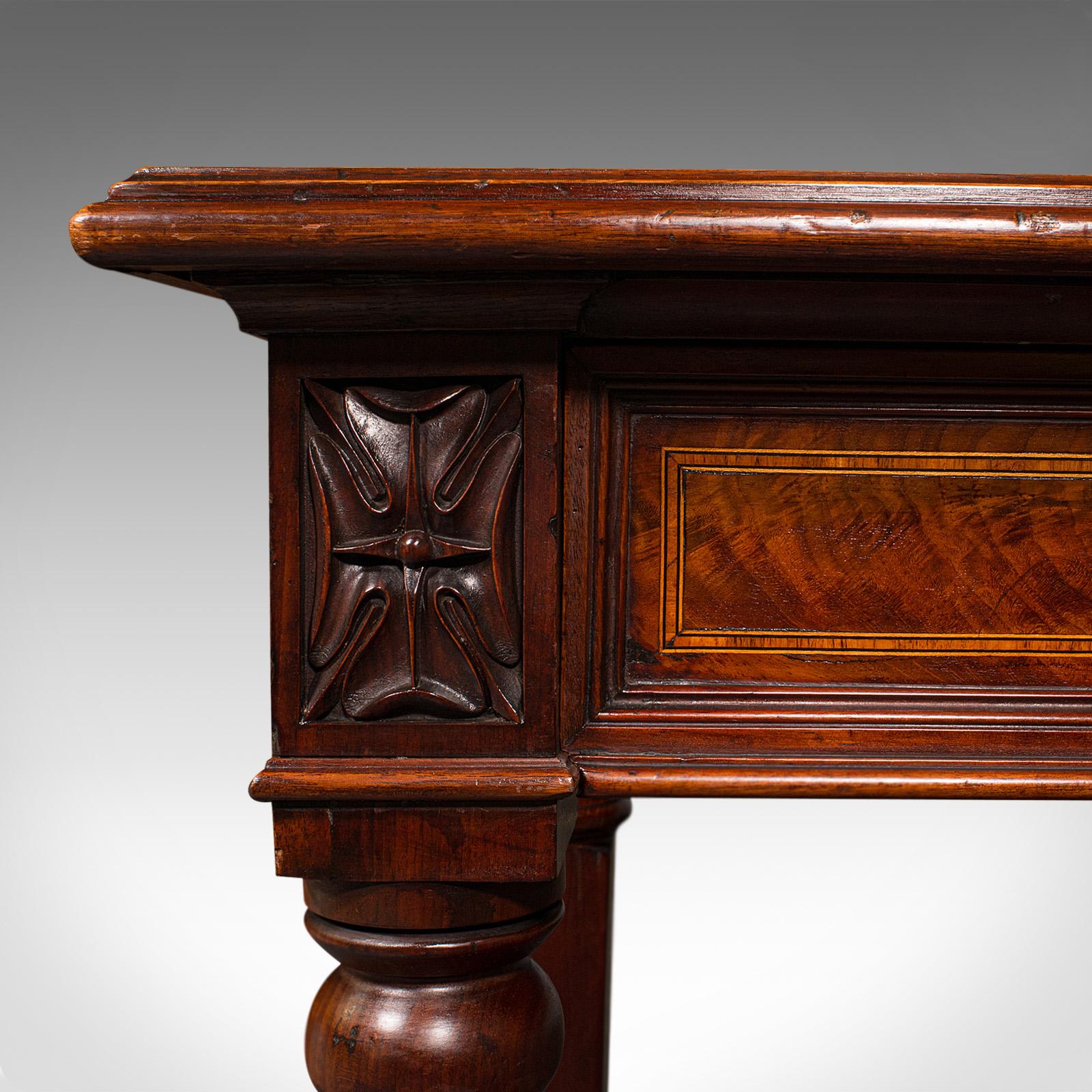 Antique Writer's Desk, English, Inlay, Side, Serving Table, Georgian, C.1800 For Sale 3
