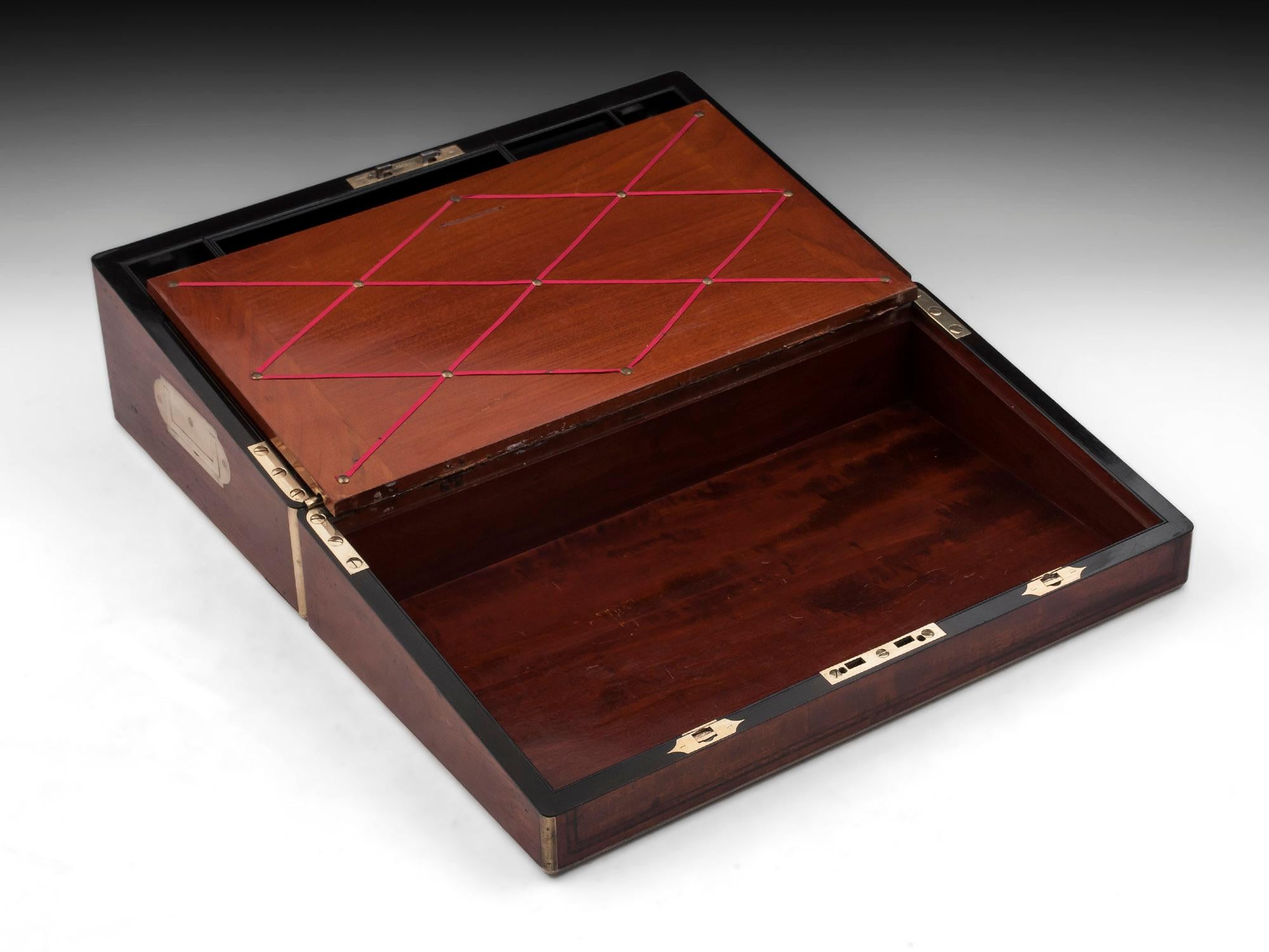 Antique Writing Box with secret compartment by Hausburg, 19th Century For Sale 2