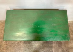 Antiker Schreibtisch von Conant Ball, Tanne massiv, grün lackiert, 1930er Jahre