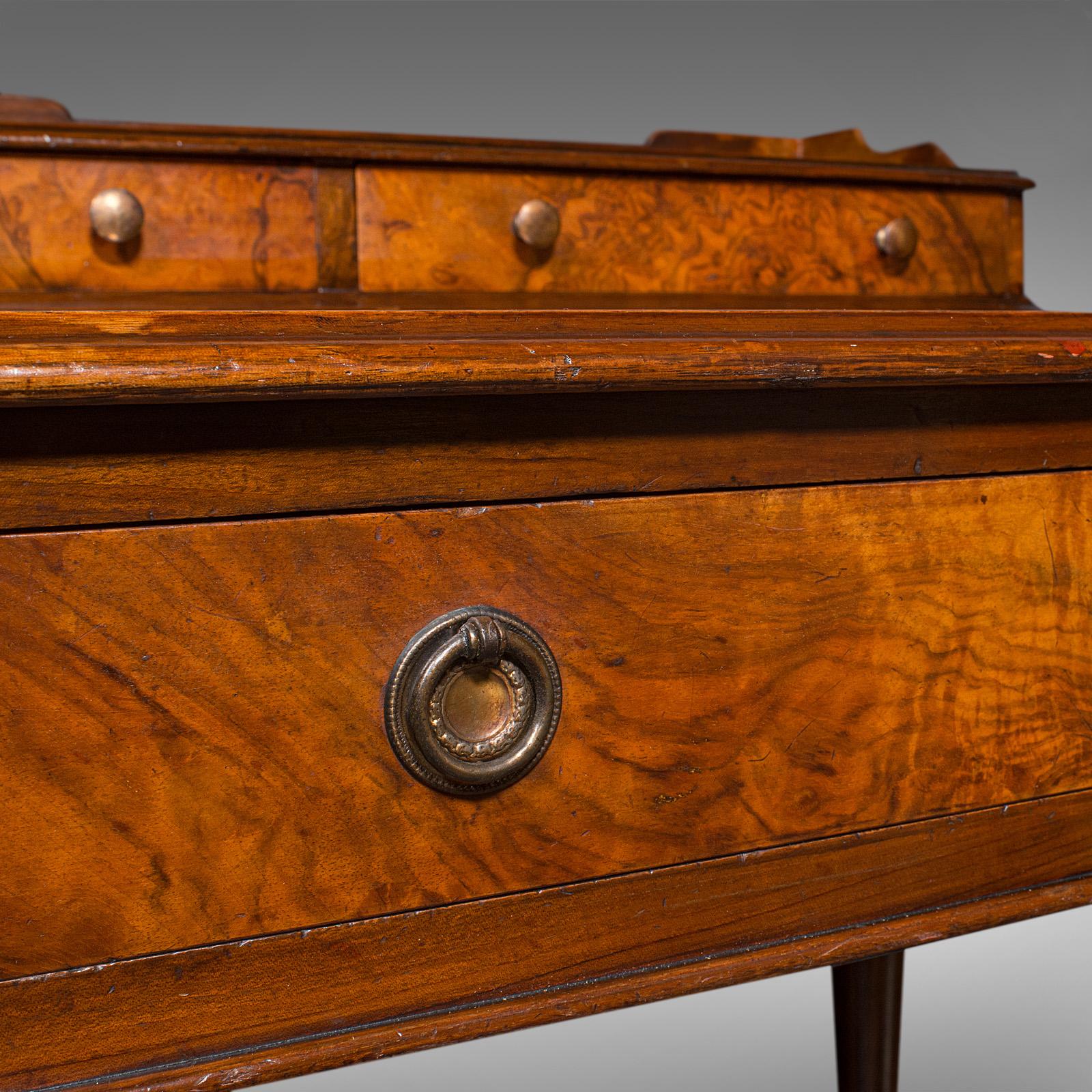 Antique Writing Desk, English, Burr Walnut, Correspondence Table, Victorian 5