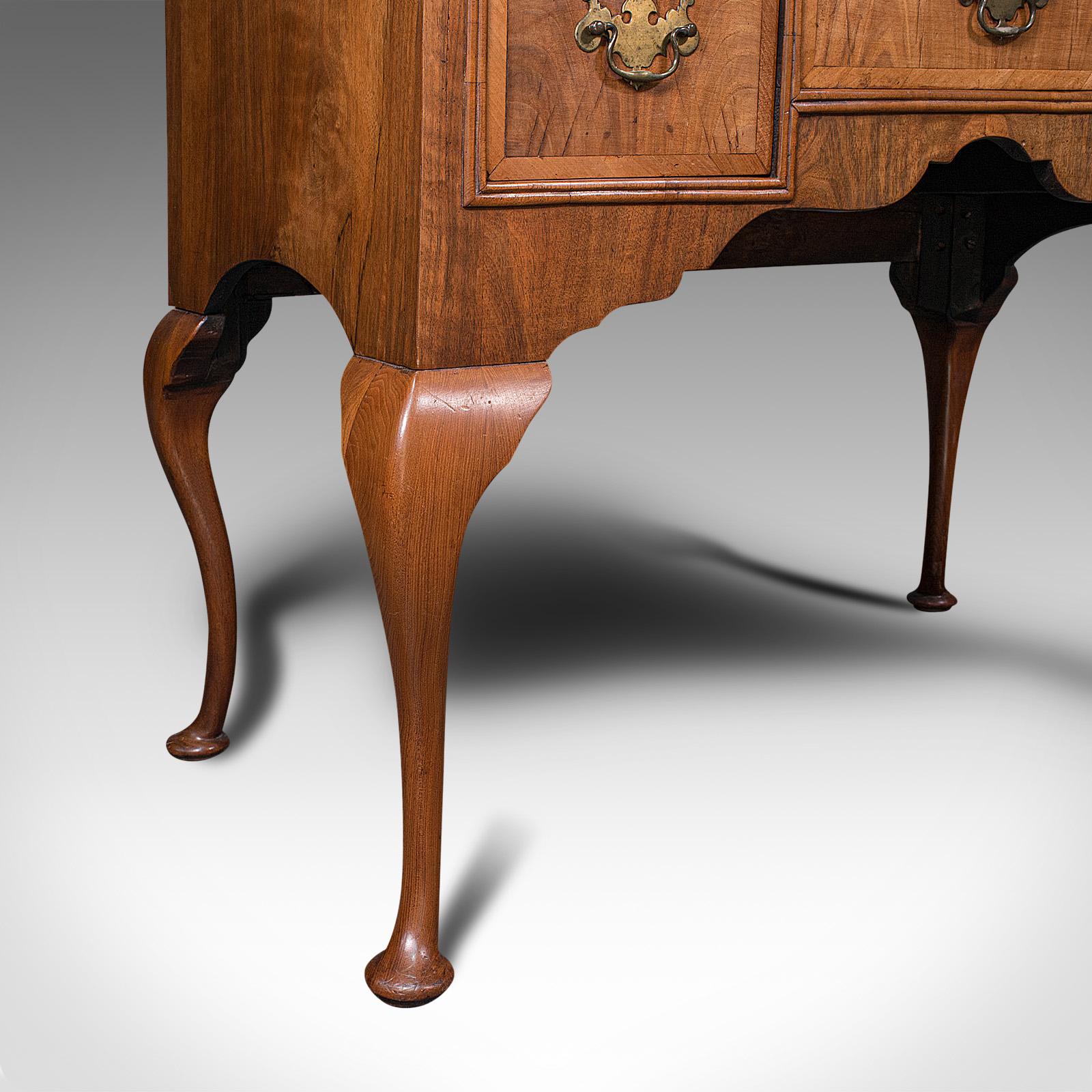 Antique Writing Desk, English, Burr Walnut, Oak, Lowboy, Table, Georgian, C.1800 6