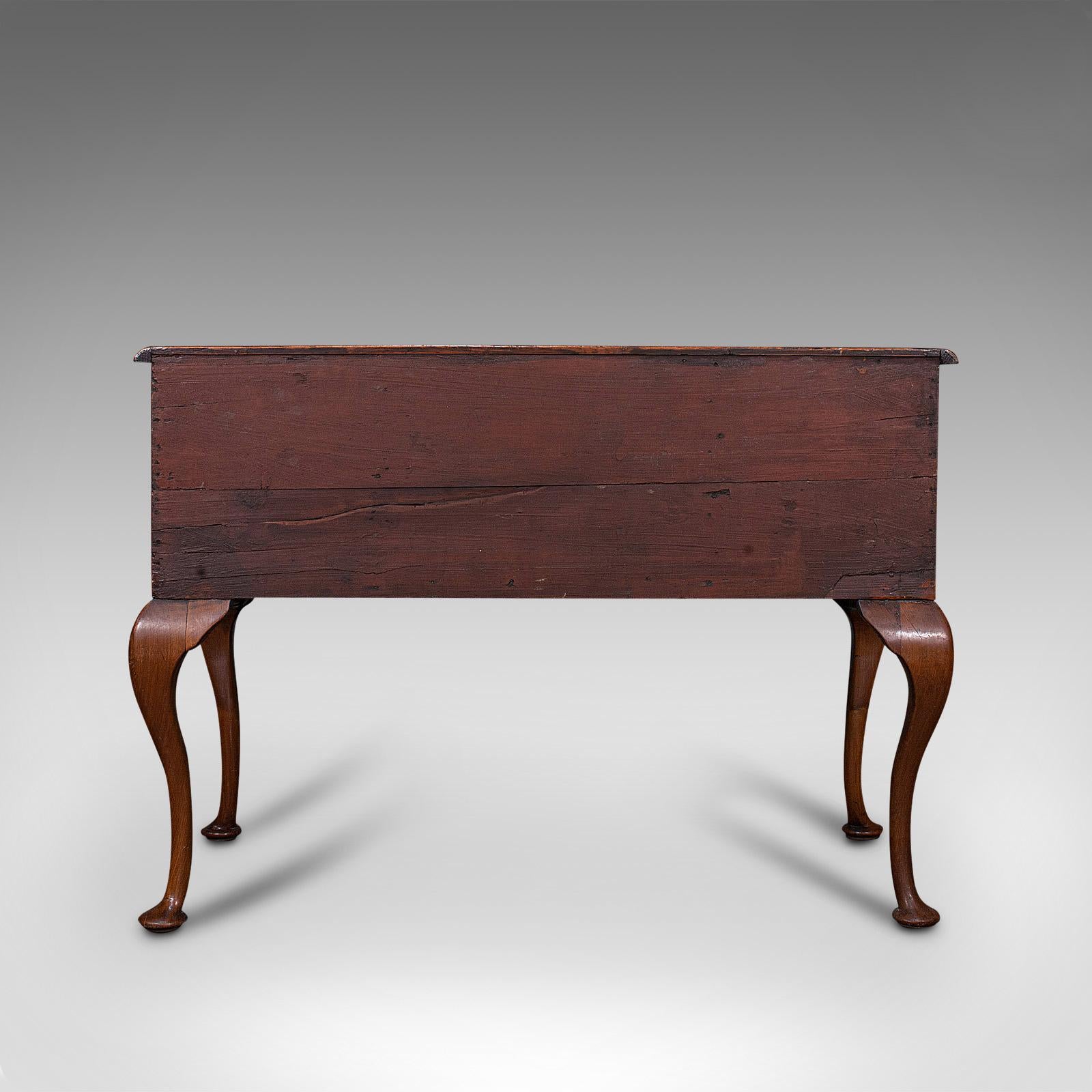 Antique Writing Desk, English, Burr Walnut, Oak, Lowboy, Table, Georgian, C.1800 In Good Condition In Hele, Devon, GB