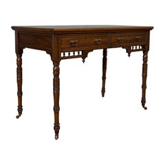 vintage writing desk for sale Antique Writing Desk, English, Mahogany, Leather, Side Table, Edwardian