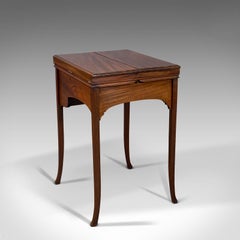 Antique Writing Desk, English, Mahogany, Side, Correspondence Table, Edwardian