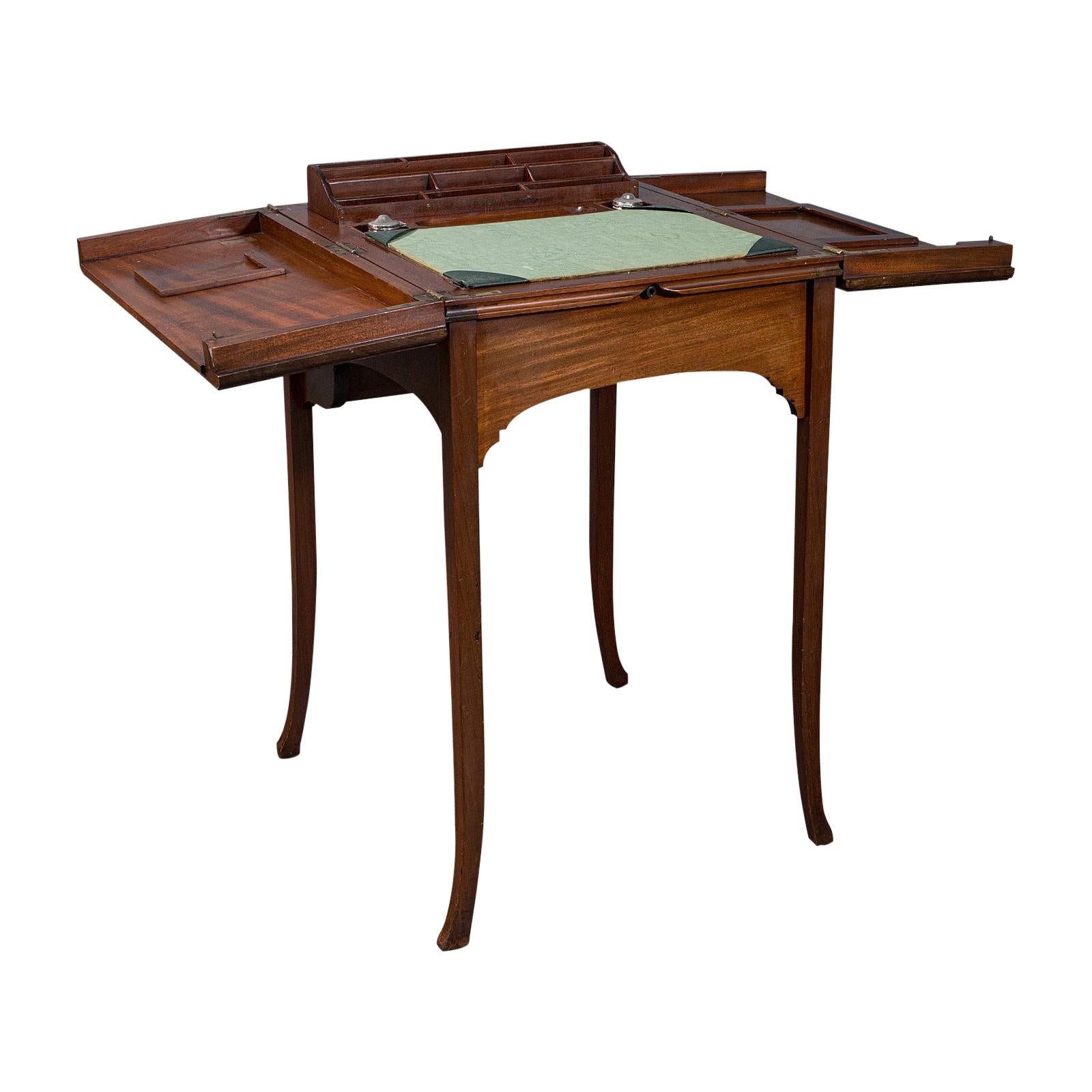 Antique School Masters Desk, English, Mahogany, circa 1800 at
