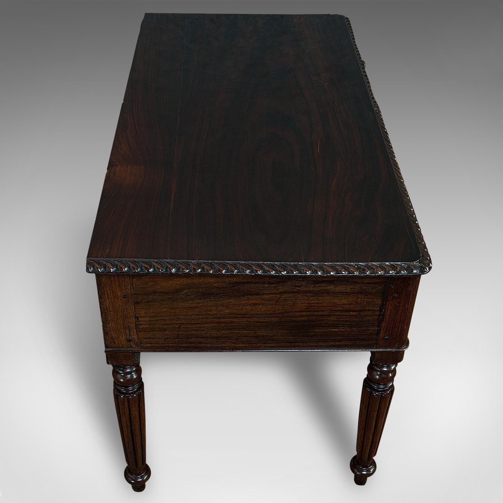 Antique Writing Desk, English, Rosewood, Study, Side, Table, Regency, circa 1820 For Sale 1
