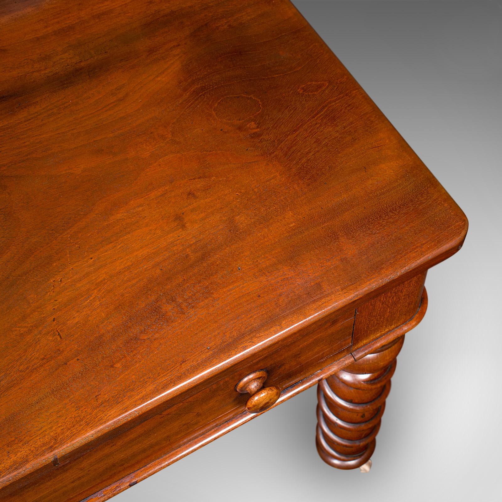 Antique Writing Desk, English Side Table, Correspondence, Study, Victorian, 1890 For Sale 3
