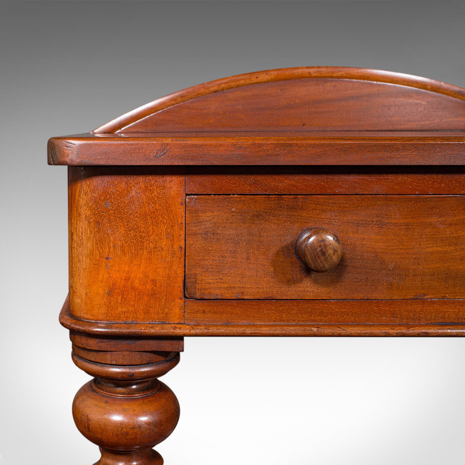 Antique Writing Desk, English Side Table, Correspondence, Study, Victorian, 1890 For Sale 4