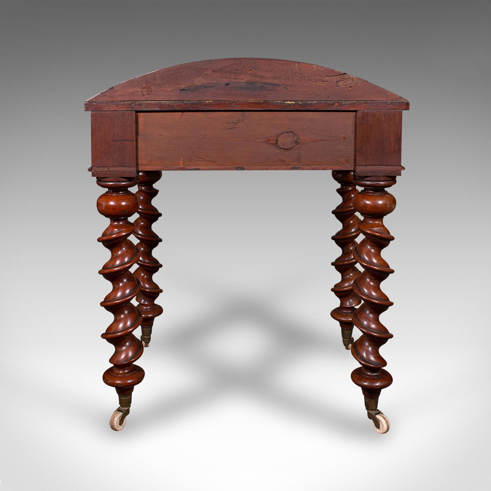 Antique Writing Desk, English Side Table, Correspondence, Study, Victorian, 1890 In Good Condition For Sale In Hele, Devon, GB