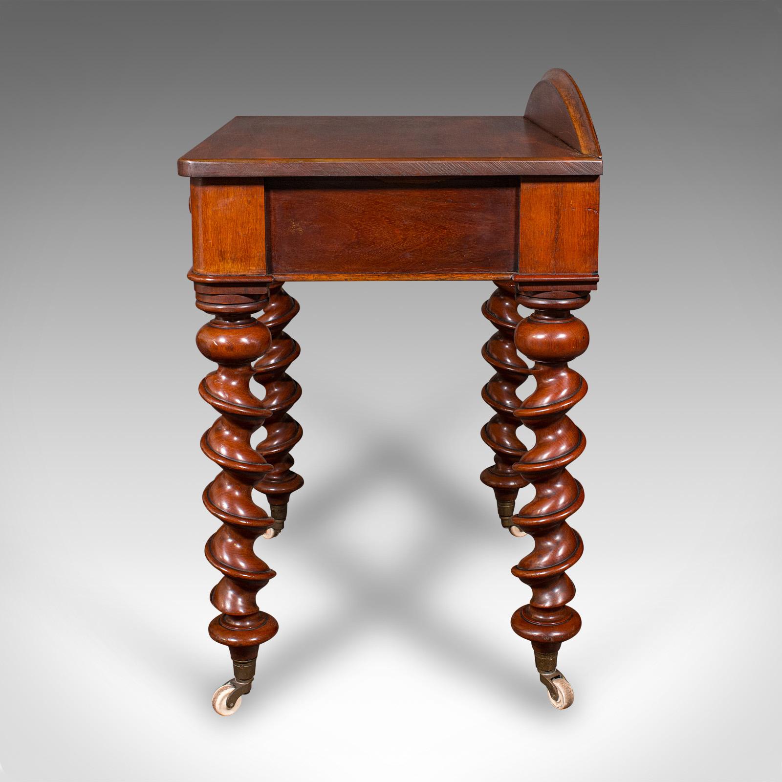 Late 19th Century Antique Writing Desk, English Side Table, Correspondence, Study, Victorian, 1890 For Sale