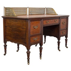 Bureau antique:: anglais:: noyer:: bureau:: érable & Co:: Londres:: circa 1900