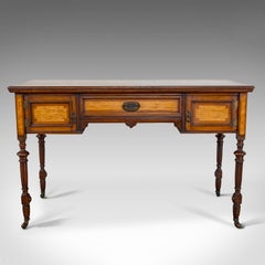 Antique Writing Desk, English, Walnut, Table, James Shoolbred, Victorian, 1880