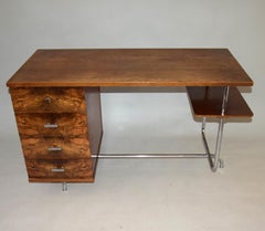 antique writing desk H-180, design by Jindřich Halabala, ÚP závody Brno
