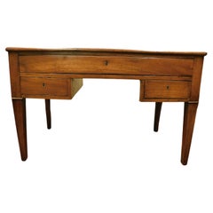 Antique Writing Desk in Walnut, Spiked Legs, Late 18th Century Italy