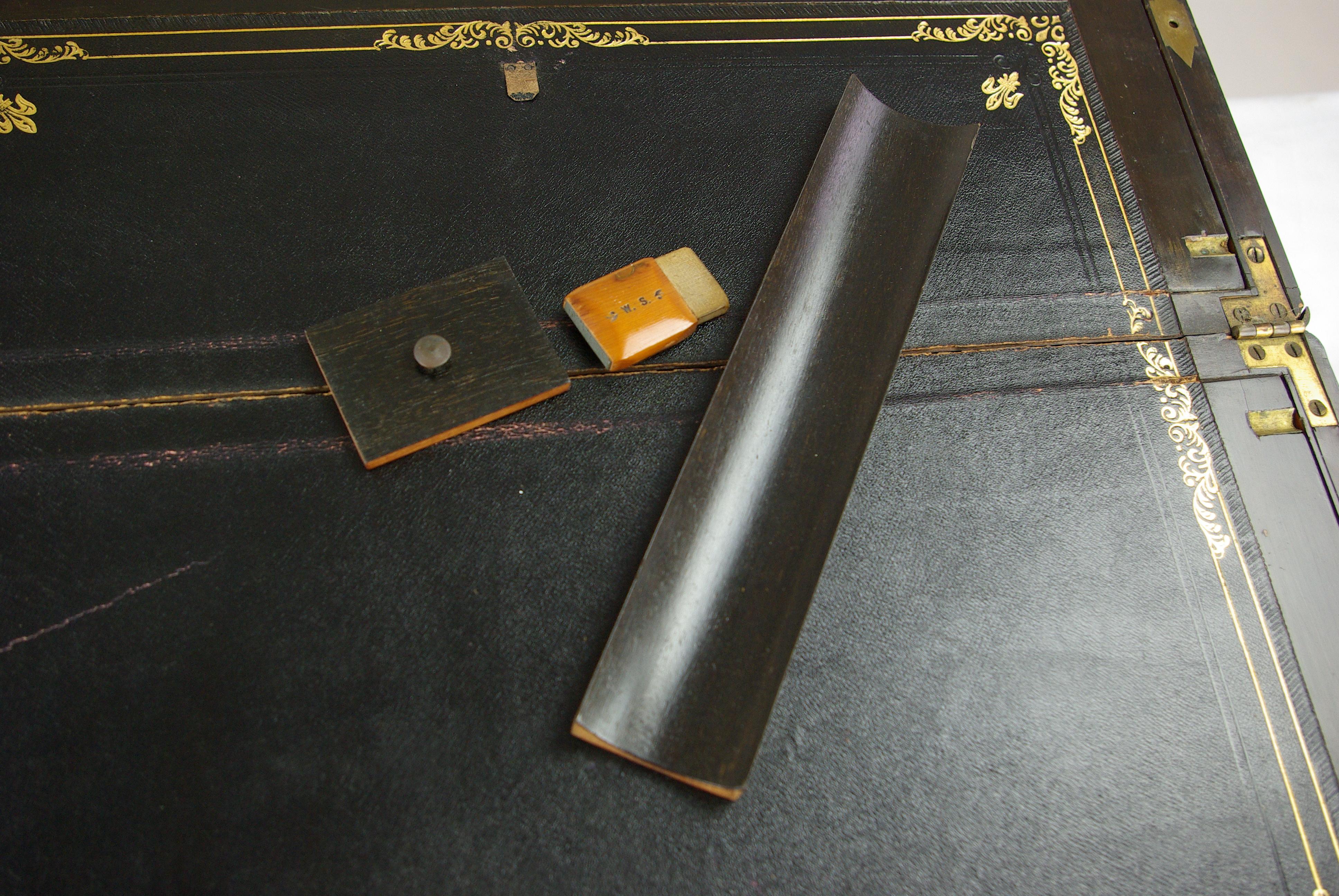 Antique Writing Slope, Victorian Lap Desk, Walnut, Scotland 1860s, B1442 1