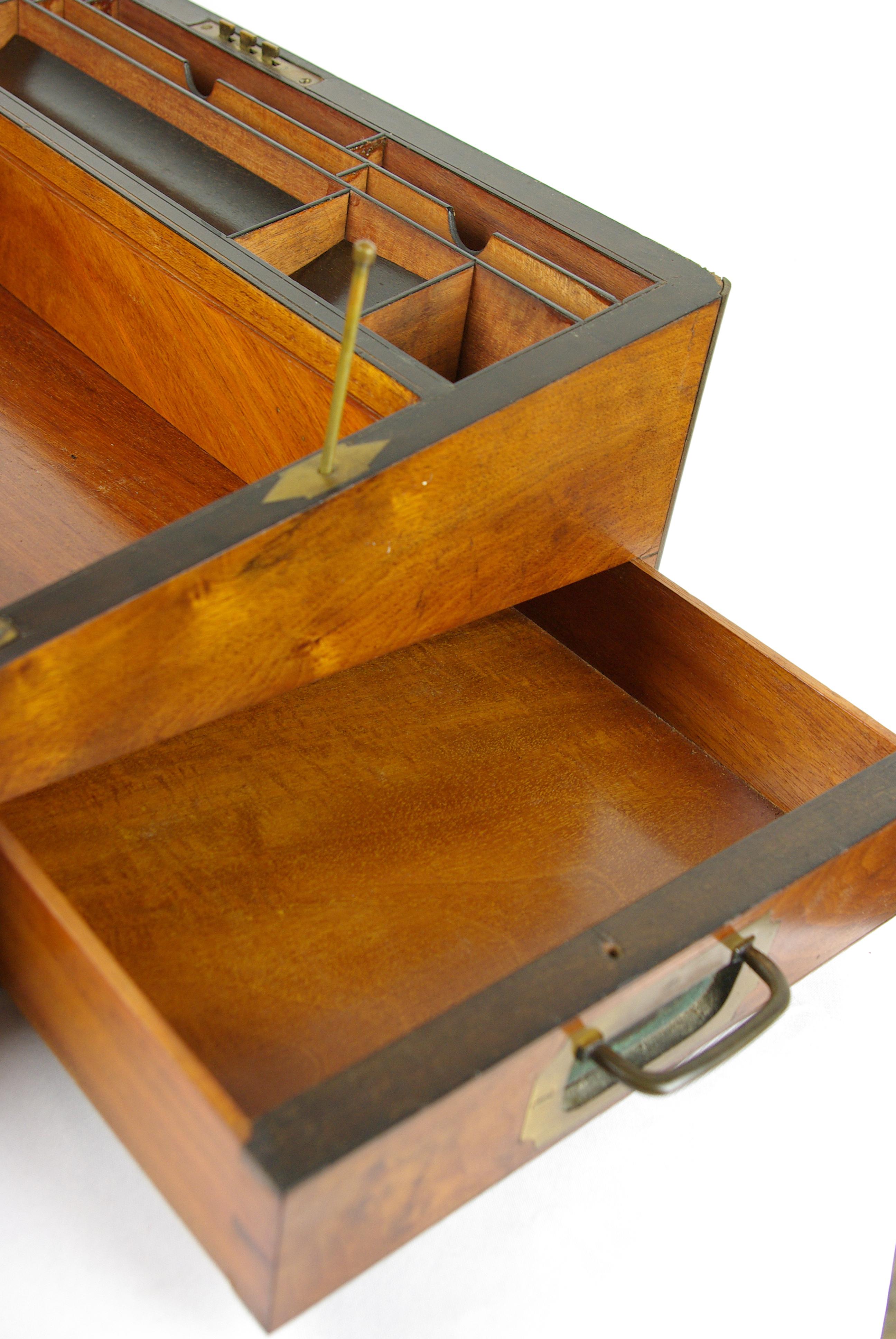 Antique Writing Slope, Victorian Lap Desk, Walnut, Scotland 1860s, B1442 4