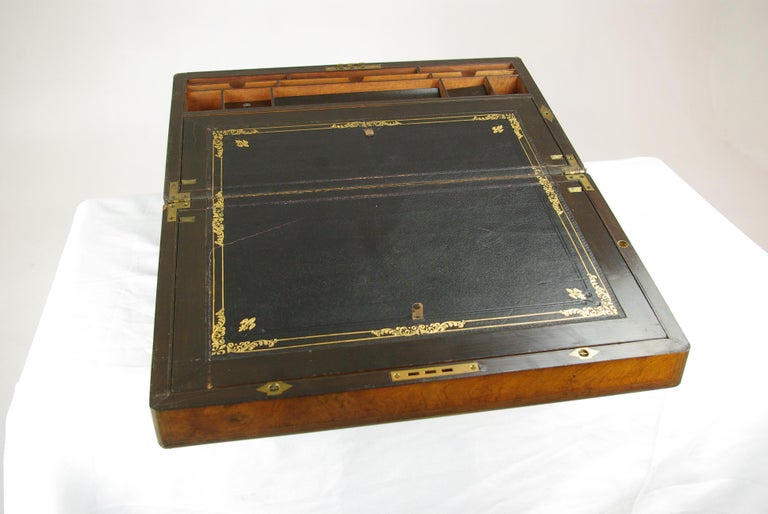 Antique Writing Slope, Victorian Lap Desk, Walnut, Scotland 1860s