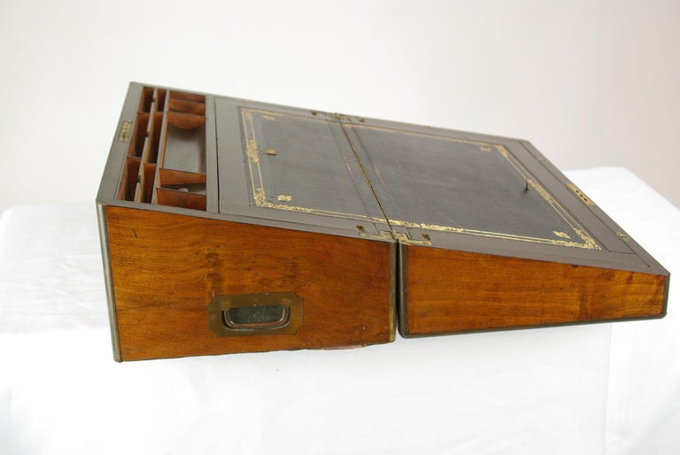 Antique Writing Slope, Victorian Lap Desk, Walnut, Scotland 1860s