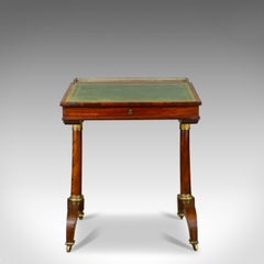 Antique Writing Table, English, Regency, Mahogany, Davenport, circa 1820