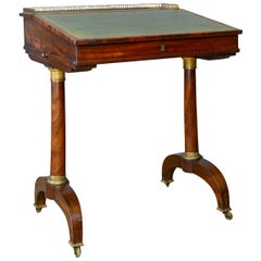 Tavolo da scrittura antico, Inglese, Regency, Mogano, Davenport, circa 1820