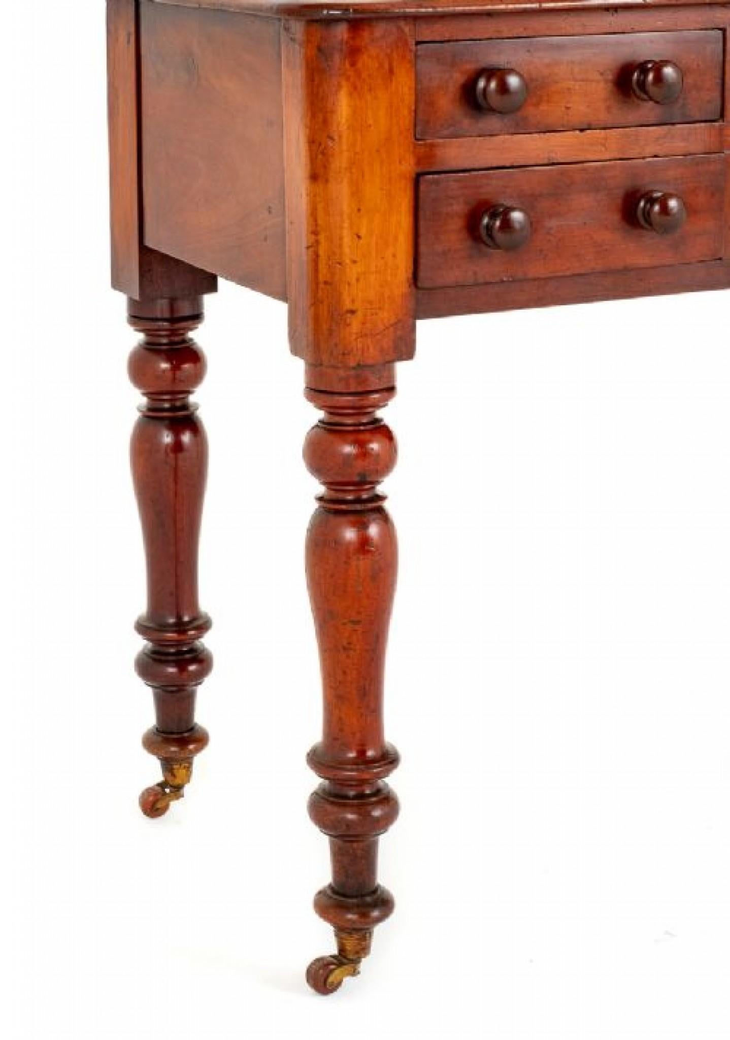 Antique Writing Table Victorian Mahogany Desk 1870 For Sale 1