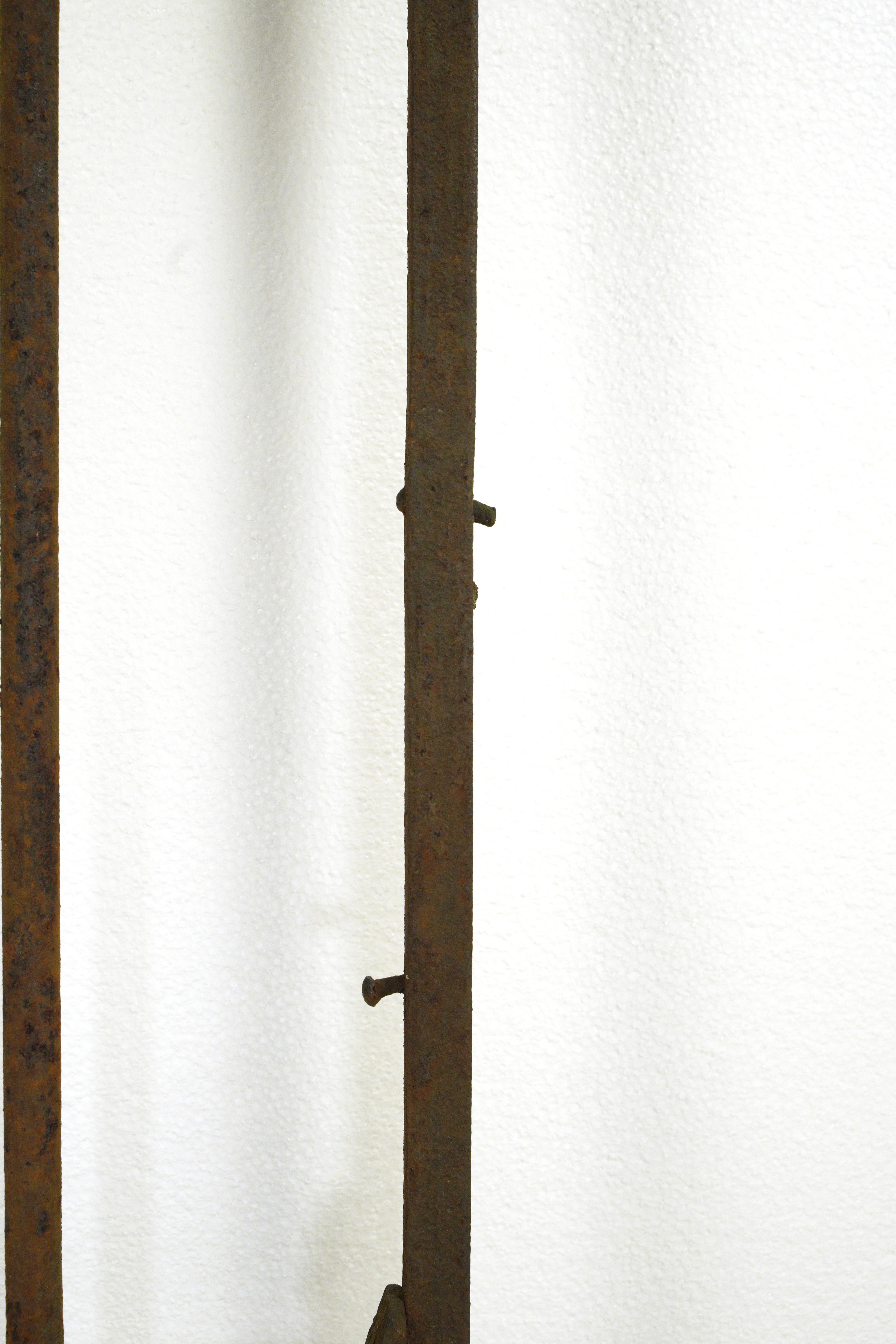 Américain Fer forgé ancien 84,25 po. Gate de jardin haut en vente