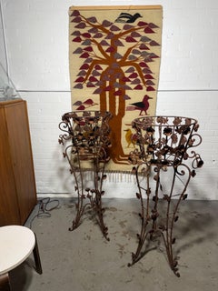 Antique Wrought Iron Art Nouveau style Jardinière Plant Stand