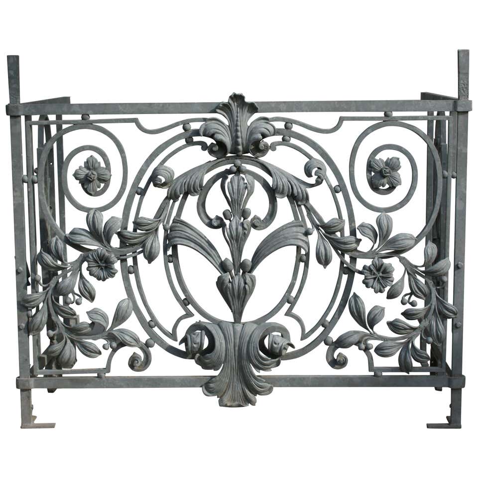 Antique Railing Antique Wrought Iron Balcony Railing, French at 1stDibs | french ...