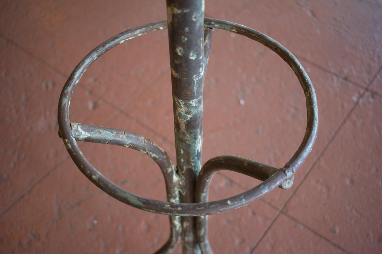 Antique Wrought Iron Coat Rack 1