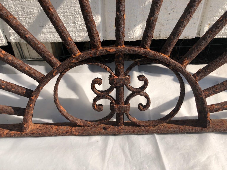 Antique Wrought Iron Decorative Window Guard For Sale at 1stDibs