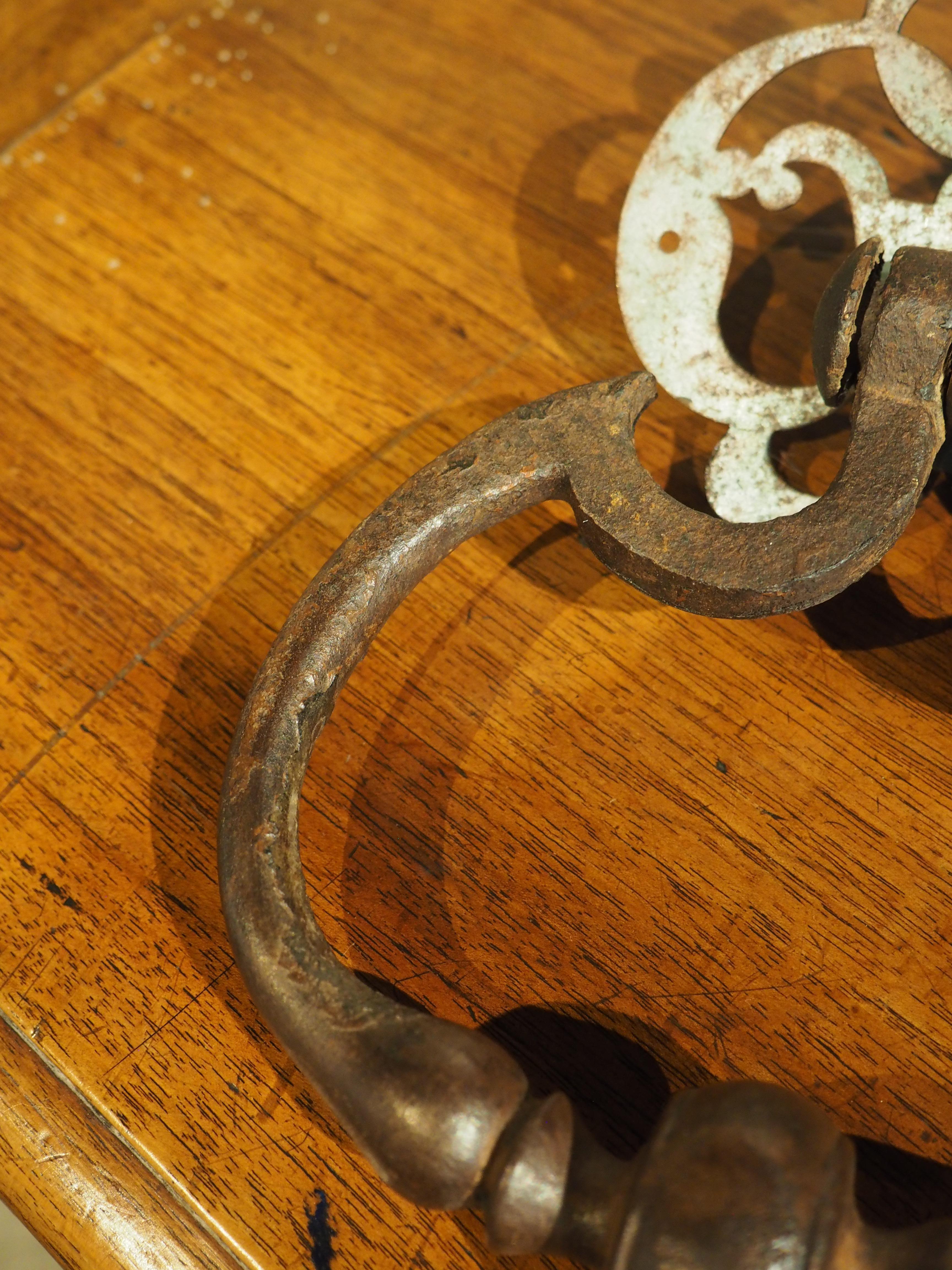 Antique Wrought Iron Door Knocker from France, 18th Century 5